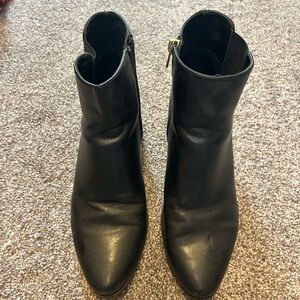 Black Leather Ankle Boots